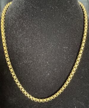 20" Gold Stainless Steel Rolo Chain Necklace — New Unbranded Fashion Chain N126